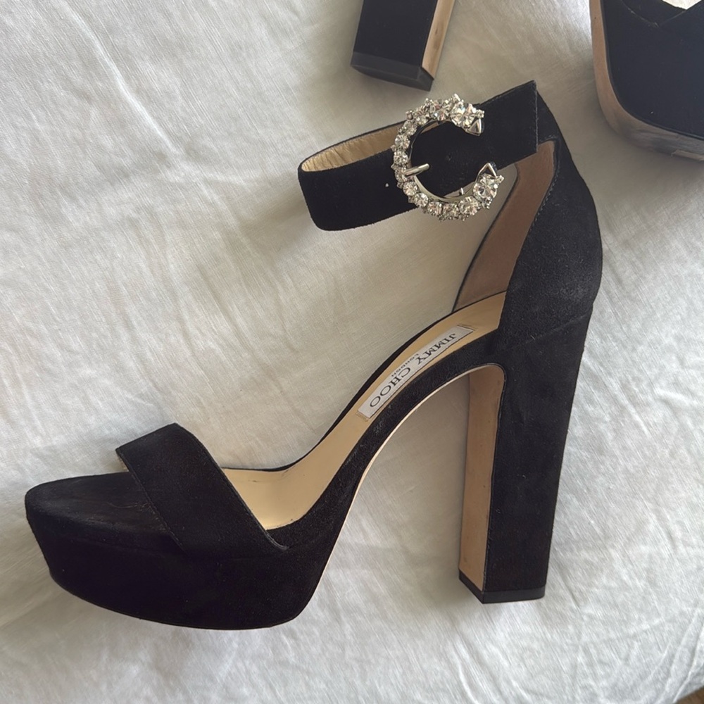 Jimmy Choo suede platform sandals